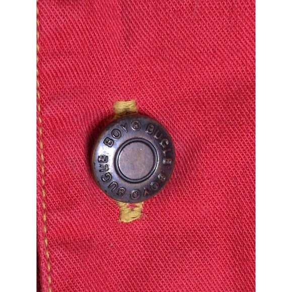 VTG Bugle Boy Long Sleeve Metal Button Up Red Western Shirt Men's Sz L NEW - Picture 11 of 13